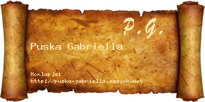 Puska Gabriella névjegykártya